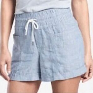 Athleta Blue Cabo Linen 4” short size 26.